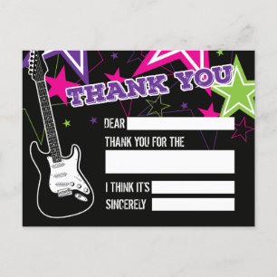 Postal Rock Star Birthday Gracias
