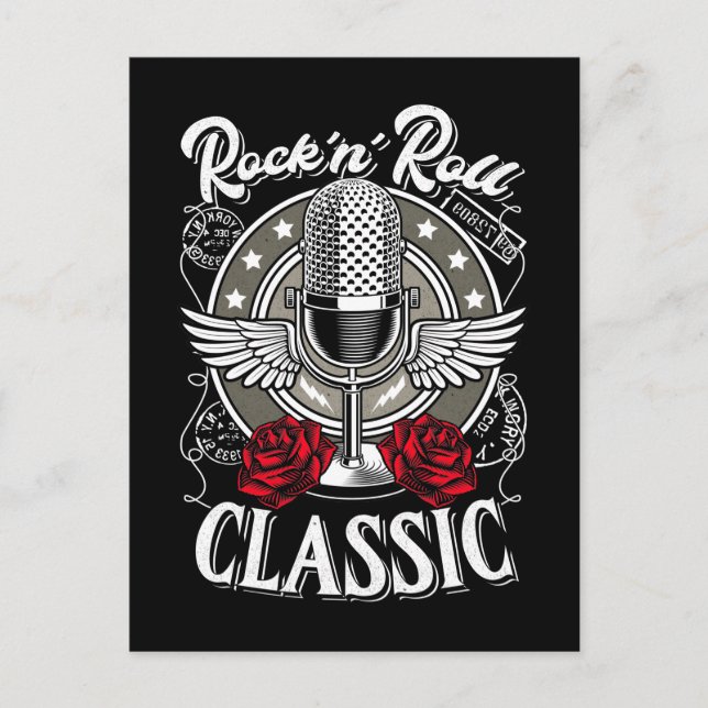 Postal Rock y música Roll de los años 50 (Anverso)