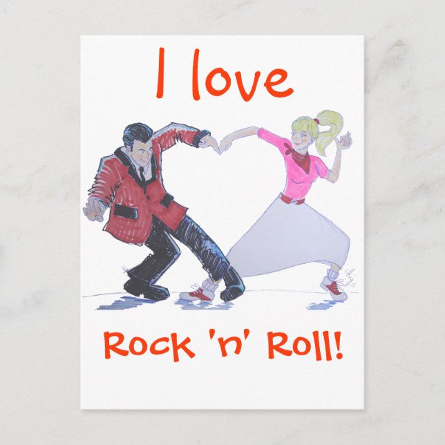 Postal ¡Rock y Rollo de Amor! (Anverso)