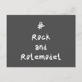 Postal #RockandRolemodel - Blanco.