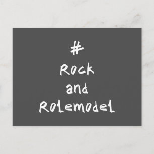 Postal #RockandRolemodel - Blanco.