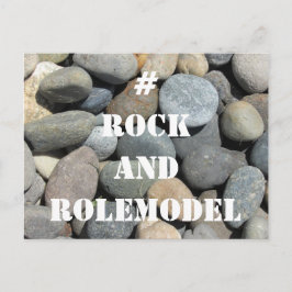 Postal #RockandRolemodel - Blanco sobre las rocas.