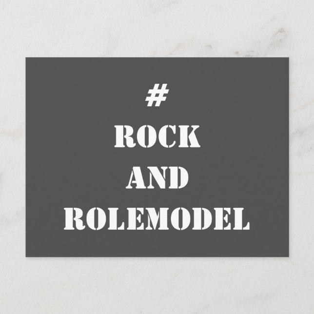 Postal #RockandRolemodel - Editable en Blanco. (Anverso)