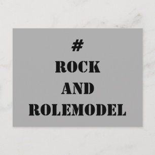 Postal #RockandRolemodel - Editable Negro.