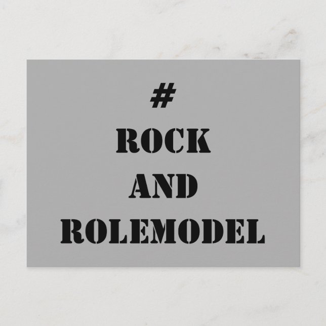 Postal #RockandRolemodel - Editable Negro. (Anverso)