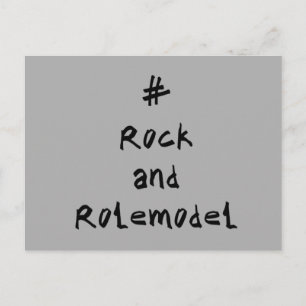 Postal #RockandRolemodel - Negro.