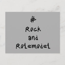 Postal #RockandRolemodel - Negro.
