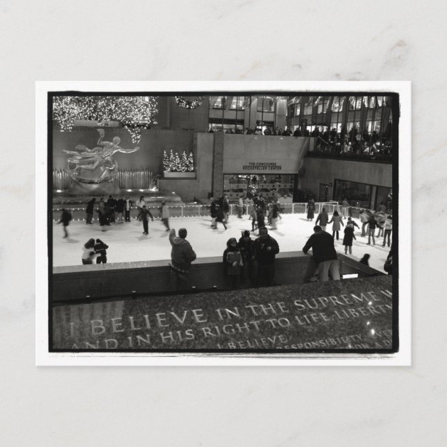 Postal Rockefeller Center Ice Rick Postcard (Anverso)