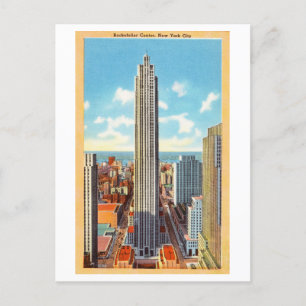 Postal Rockefeller Center, Nueva York, Viajes de Vintage