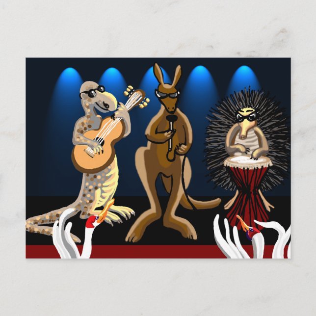 Postal Rockeros australianos (Anverso)