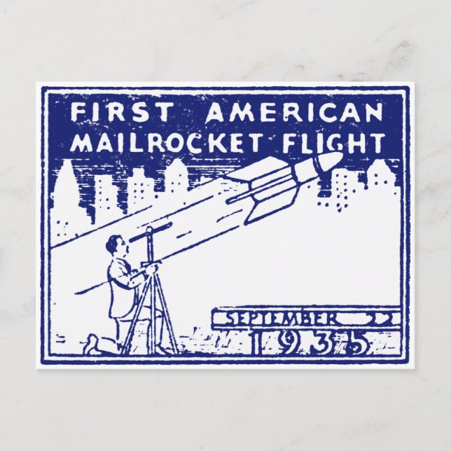 Postal Rocket Mail de Estados Unidos 1935 (Anverso)