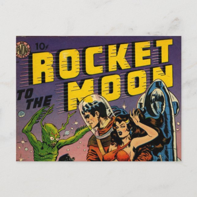 Postal Rocket to the Moon Comic (Anverso)