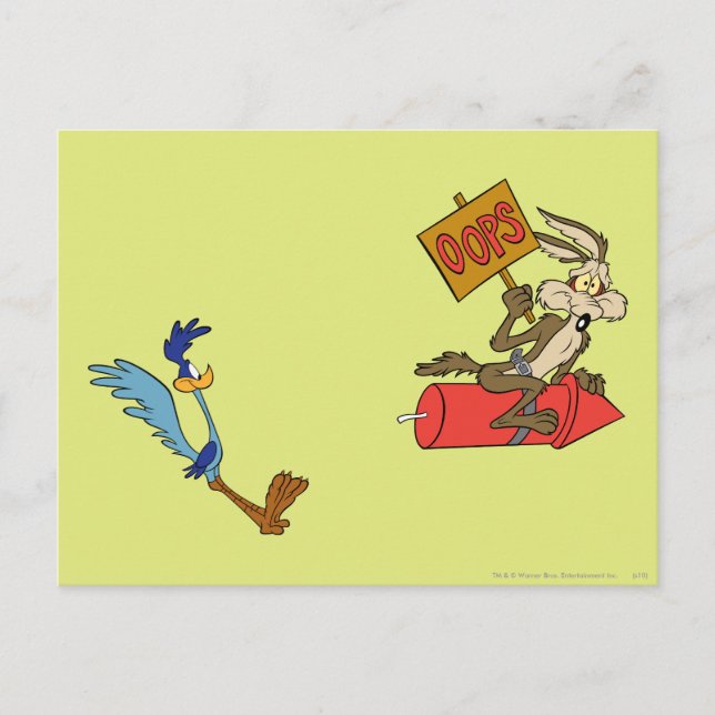 Postal Rocket WILE E. COYOTE™ y ROAD RUNNER™ ACME (Anverso)