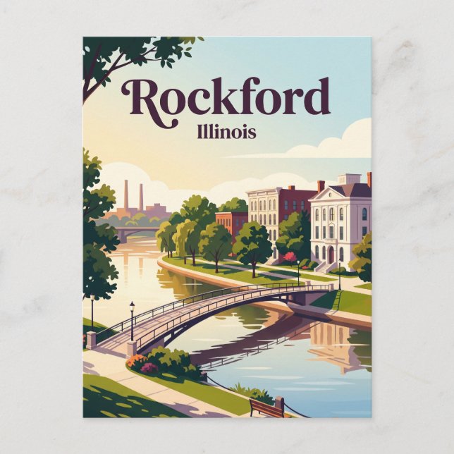 Postal Rockford, Illinois (Anverso)