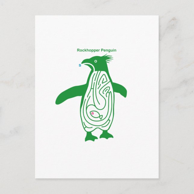 Postal Rockhopper Penguin Maze G (Anverso)
