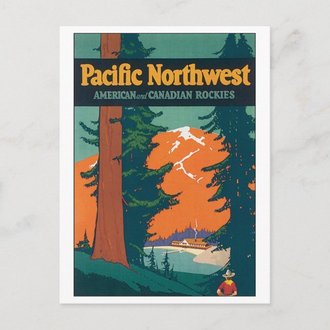Postal Rockies del Pacífico Noroeste de América y Canadá (Anverso)