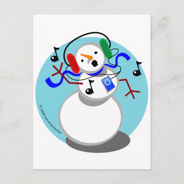 Postal Rockin' Snowman (Anverso)