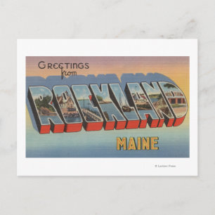 Postal Rockland, Maine - Escenas de letras grandes