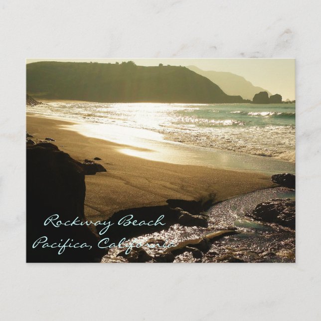 Postal Rockway Beach- Pacifica, California Postcard (Anverso)