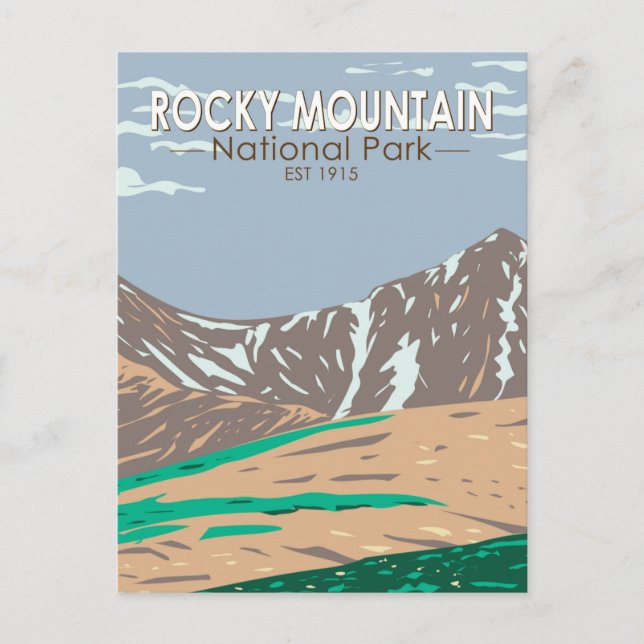 Postal Rocky Mountain National Park Colorado Grays Peak (Anverso)