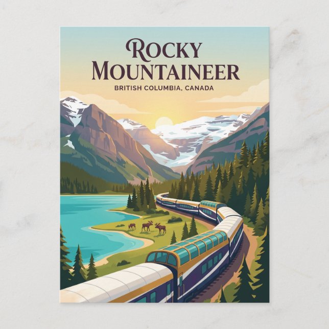 Postal Rocky Mountaineer (Rocosas Canadienses) Canadá (Anverso)