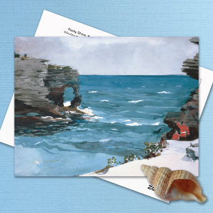 Postal Rocky Shore Bermuda Winslow Homer