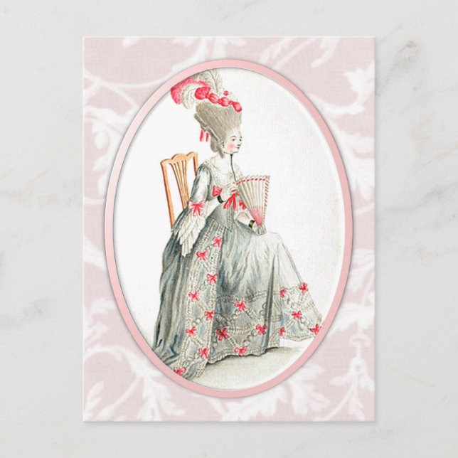 Postal Rococco Lady (Anverso)
