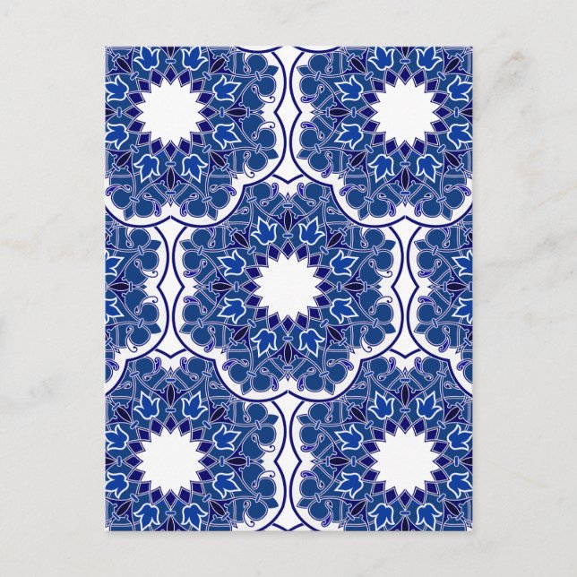 Postal Rococo Indigo Beautiful (Anverso)