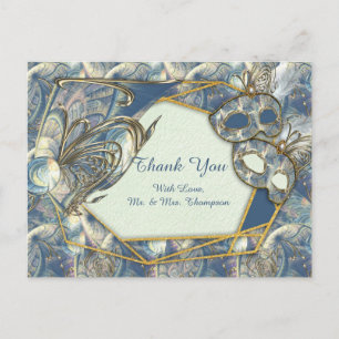 Postal Rococo rico Romantic Gold Relieves y máscaras