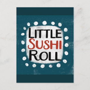 Postal rodante de pequeño sushi