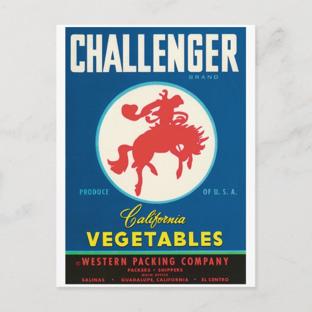 Postal Rodeo Challenger Salinas El Centro Guadalupe CA (Anverso)