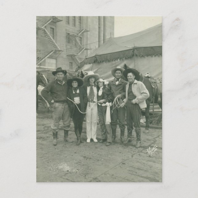 Postal Rodeo de Chicago, 1929. (Anverso)