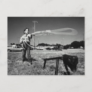 Postal Rodeo júnior, chica(7-9)practicar el uso