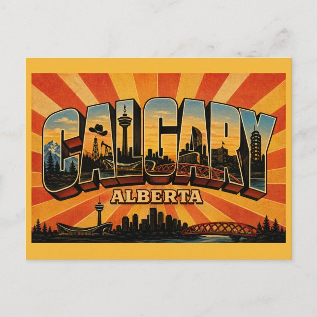 Postal Rodeo y Energía de Calgary Alberta (Anverso)