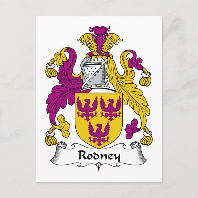 Postal Rodney Family Crest (Anverso)