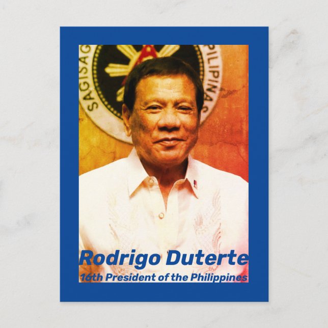 Postal Rodrigo Duterte, 16° presidente de Filipinas (Anverso)