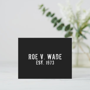 Postal Roe contra Wade est. Texto vintage en problemas de