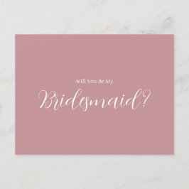 Postal ROE Pink & White Simple Bridesmaid
