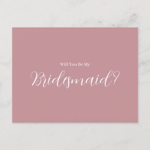 Postal ROE Pink & White Simple Bridesmaid
