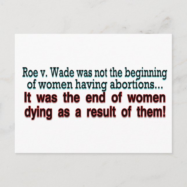 Postal roe v. wade (Anverso)