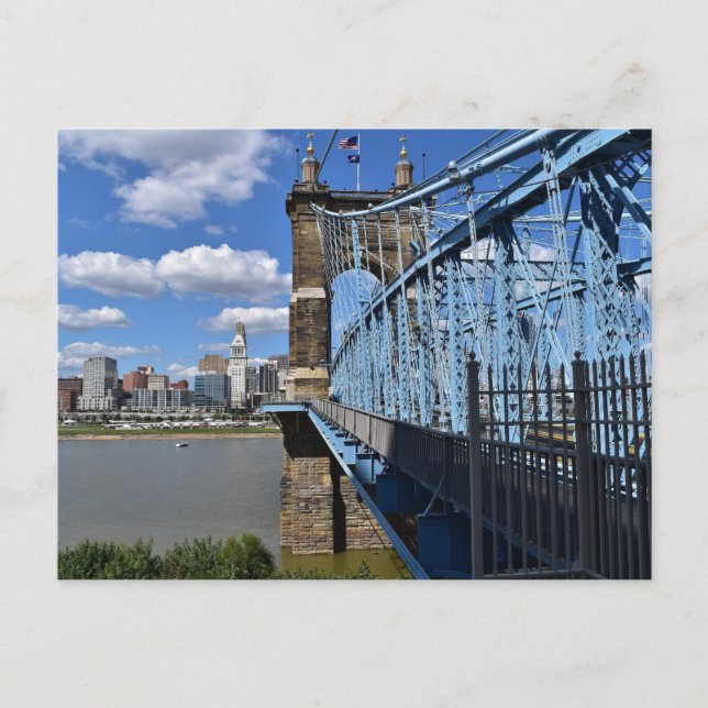 Postal ROEBLING BRIDGE CINCINNATI Postcard (Anverso)