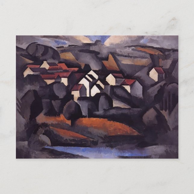 Postal Roger Fresnaye- Paisaje en Ferte Soud Jouarre (Anverso)