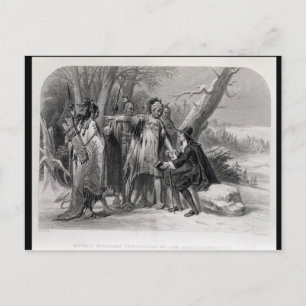 Postal Roger Williams resguardado por los Narragansetts