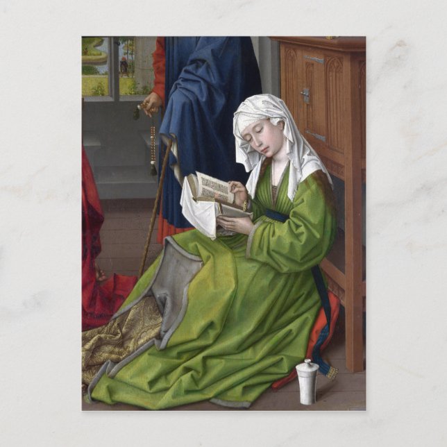Postal Rogier van der Weyden El Magdalen leyendo (Anverso)