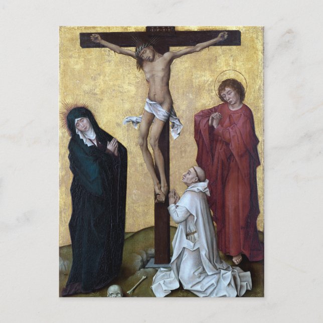 Postal Rogier van der Weyden La Crucifixión (Anverso)