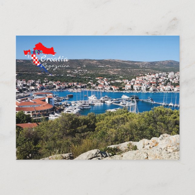 Postal Rogoznica, Croacia | Dalmatia | Mar Adriático (Anverso)