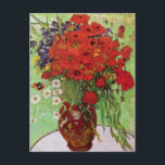 Postal roja Van Gogh y daisies<br><div class="desc">Postal Van Gogh Red Poppies y Daises. Óleo sobre lienzo de 1890. Un colorido cuadro florido de Van Gogh, aunque no tan famoso como su célebre jarrón de girasoles, esta obra representa otra entrada encantadora en el extenso catálogo del artista de telas florales. Un gran regalo para los aficionados a...</div>