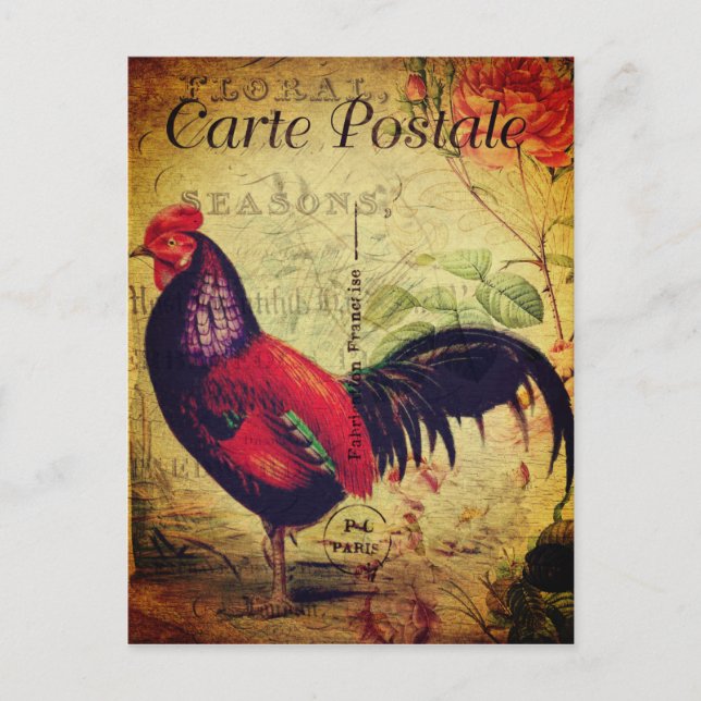 Postal roja vintage (Anverso)