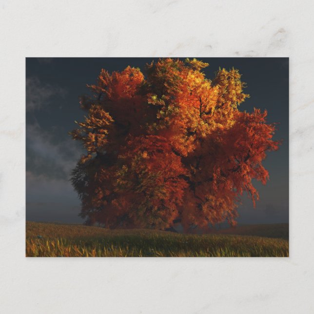 Postal roja y dorada (Anverso)