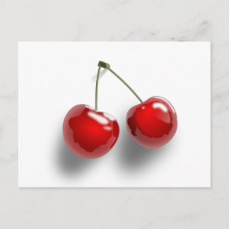 Postal rojo-31484 rojo dos comida fruta dibujos animados